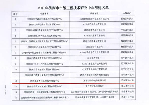 濟(jì)南市工程技術(shù)中心